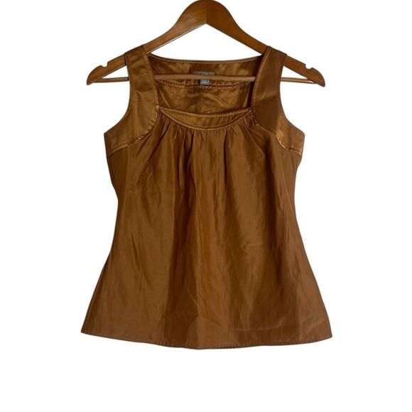 J. Jill silk & cotton orange brown‎ tank top - Picture 1 of 8
